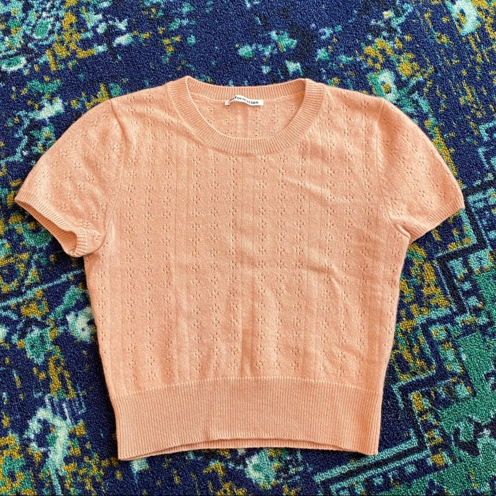 Reformation Cropped Cashmere Top